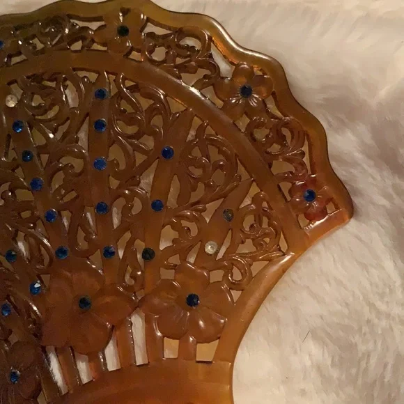 Vintage Celluloid Hair Comb. 🥰 - Picture 5 of 7